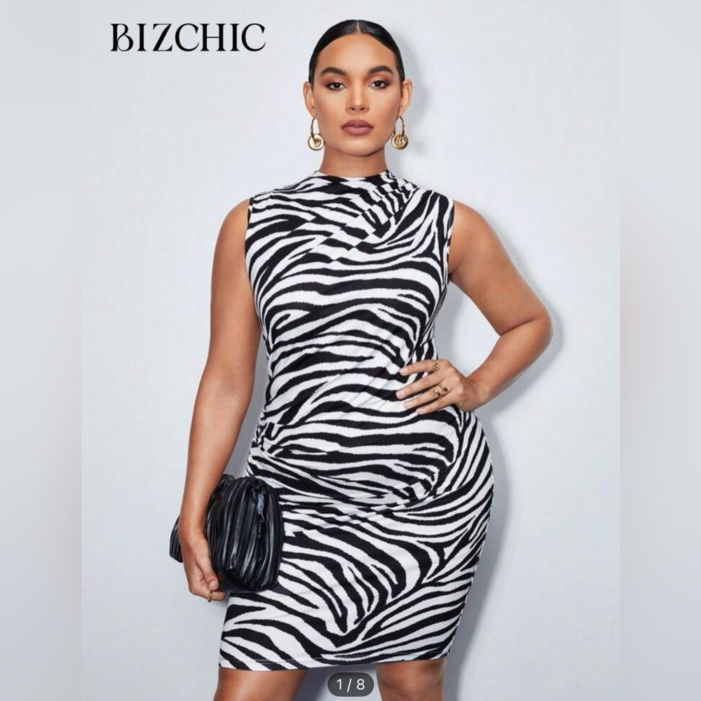 SHEIN 4X Zebra Print Dress -